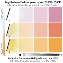 SWAVGO - 14 Zoll Panel Lampe mit EU Netzstecker