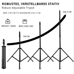 SWAVGO - 93 Inch Tripod with 1.6 KG