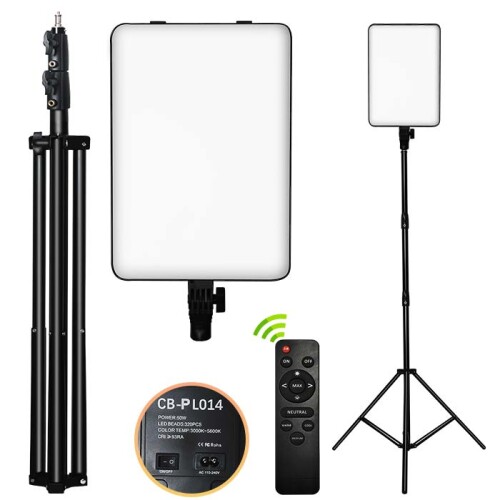 SWAVGO - 14 inch panel lamp with 93 inch tripod bundle
