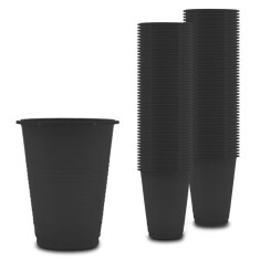 Mouth Rinsing Cup - Disposable Cup 180 ml 100 Pcs/Pack - Black