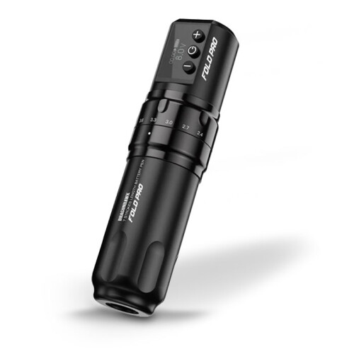 DRAGONHAWK - Wireless Tattoo Pen - Mast Fold Pro - Black - 2x Battery