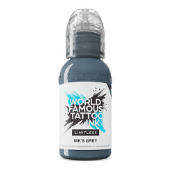 World Famous Limitless - Tattoo Ink - Niks Grey 30 ml