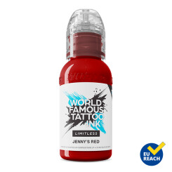 World Famous Limitless - Tatoeage Inkt - Jennys Red 30 ml