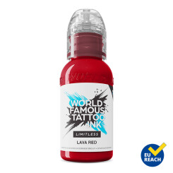 World Famous Limitless - Tattoo Ink - Lava Red 30 ml
