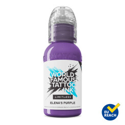 World Famous Limitless - Tatoeage Inkt - Elenas Purple 30 ml