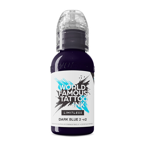World Famous Limitless - Tatoeage Inkt - Dark Blue 2 - v2 30 ml