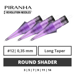 PIRANHA - Tatoeage Naald Modules - Revolution - Round Shader - 0,35 LT - 20 st.