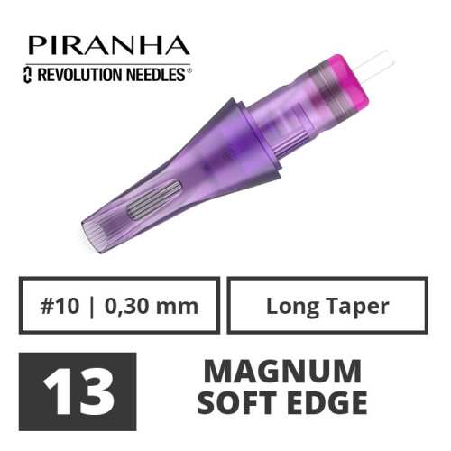 PIRANHA - Tattoo Needle Modules - Revolution - 13 Magnum Soft Edge - 0,30 LT - 20 pcs.
