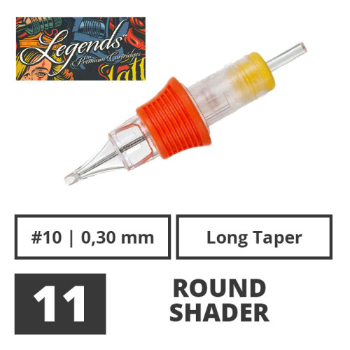LEGENDS - Tattoo Cartridges - 11 Round Shader 0,30 mm LT - 20 pcs.