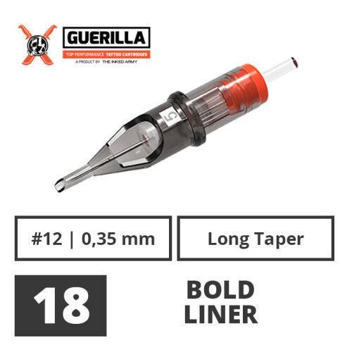 THE INKED ARMY - Guerilla Tattoo Cartridges - 18 Bold Liner 0,35 mm LT - 20 Stk.