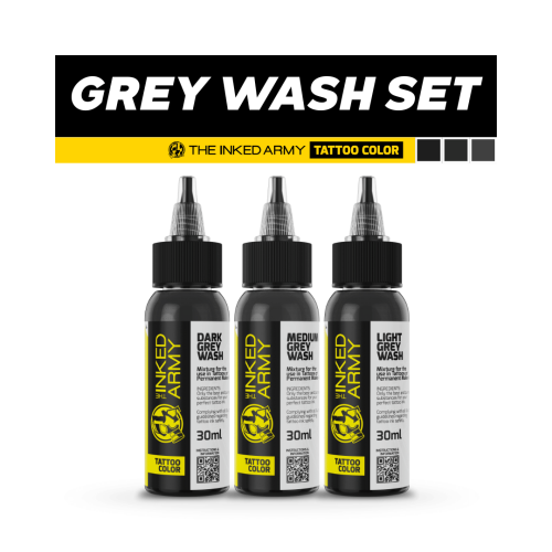 THE INKED ARMY - Tattoo Color - Grey Wash Set - 3 x 30 ml