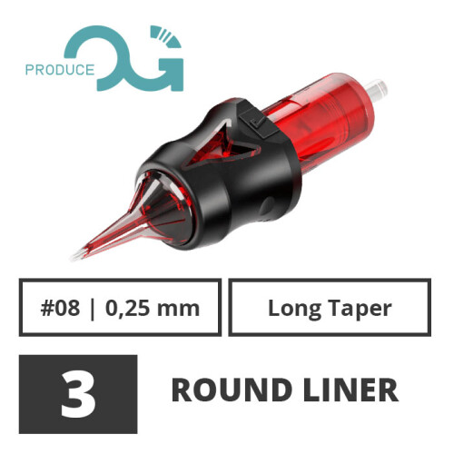 OG PRODUCE - Red Arrow - Tattoo Nadelmodule - 3 Round...