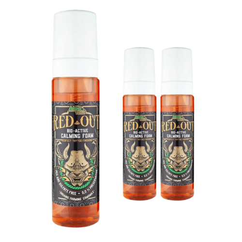 ALOE TATTOO - Bioaktiver Reinigungsschaum - Red Out 3 x 220 ml