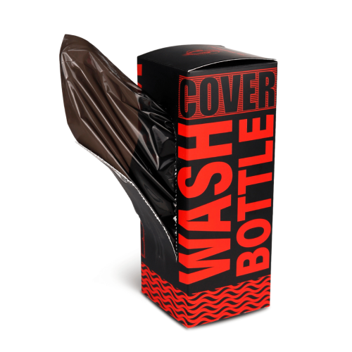 Plastic cover for water bottles - Black - 160 mm x 260 mm...