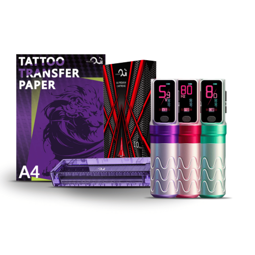 OG PRODUCE - BUNDLE - Tattoo Pen Fury 4,0 mm, Nadelmodule...