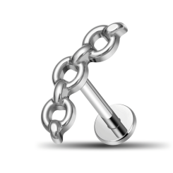 Piercing Labret - Kettendesign - 1,2 x 6 mm