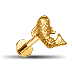 Piercing Labret - Koi Design - 1,2 x 6 mm