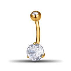 Bananabell Bauchnabelpiercing - 2 Kristalle - 1,6 x 10 mm