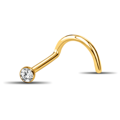 Nasenstecker - runder Kristall - flach - 0,8 x 7 x 2,5 mm