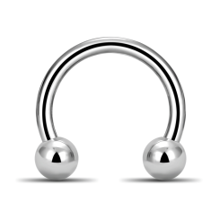 Circular Barbell - mit 3 mm Kugeln - 1,2 x 8 mm