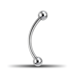 Bananabell Augenbrauenpiercing - mit 3 mm Kugeln - 1,2 x...