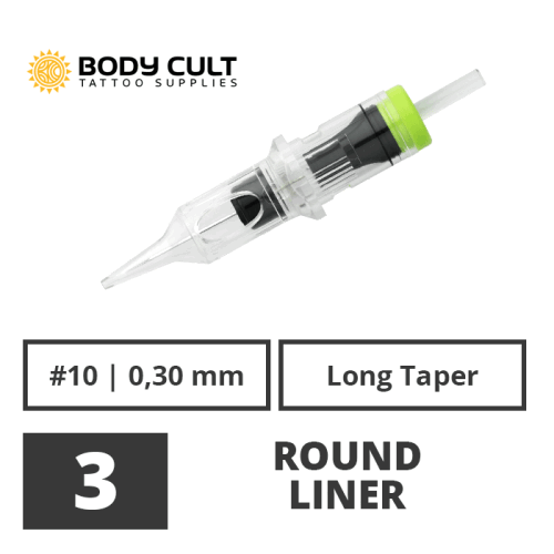 BODY CULT - Tattoo Cartridges - 3 Round Liner 0,30 LT -...