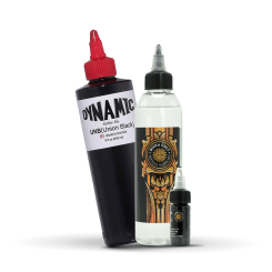 Dynamic - Tattoo Color Bundle - Union Black 240 ml with...