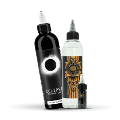 Eclipse - Tattoo Ink Bundle - Black 260 ml with Body Cult...
