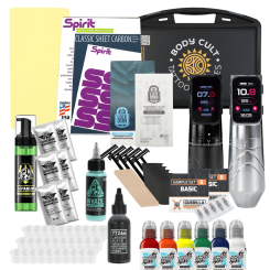 Tattoo Starter Kit - with case - Colorful set with tattoo...