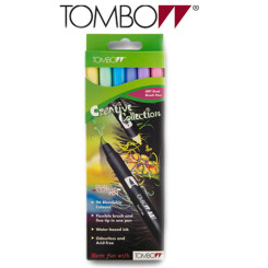 TOMBOW - Brush Pen - Set 6 Pastel Colors - Discounted Item