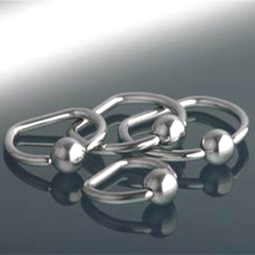 D-rings - Basic titan with titan ball  -  1,6 mm x 12 mm - 5 Pcs/Pack