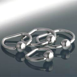 D-rings - Basic titan with titan ball  -  1,6 mm x 12 mm...