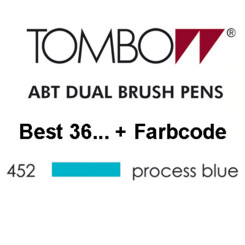 TOMBOW - ABT Dual Brush Pen - Proces Blauw