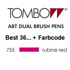 TOMBOW - ABT Dual Brush Pen - Robijnrood