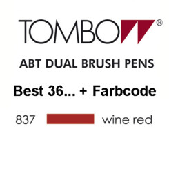 TOMBOW - ABT Dual Brush Pen - Wine Red - Discounted Item