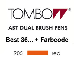 TOMBOW - ABT Dual Brush Pen - Rood