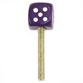 Silver with dice purple