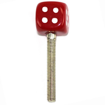 Silver with dice red