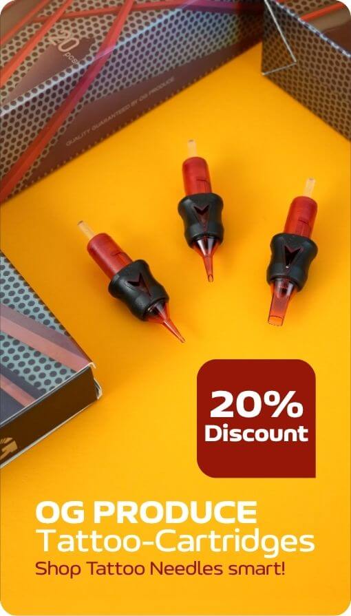 OG PRODUCE tattoo cartridges with 20 percent discount for precise cartridge needles in studio use
