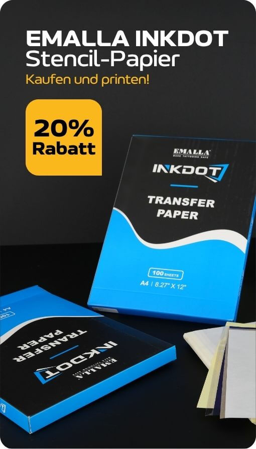 EMALLA INKDOT Stencil Papier mit 20 Prozent Rabatt für präzise Tattoo-Schablonen